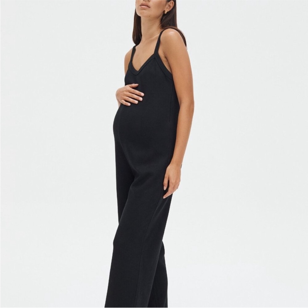 Legoe heritage black hayman maternity ribbed jumpsuit